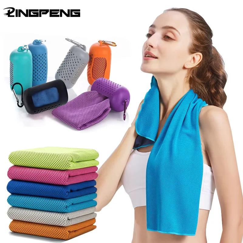 Outdoor Microfiber Quick Drying Sports Cooling Ice Towel Cold Sports Towel Fitness Cool Towel Camping
