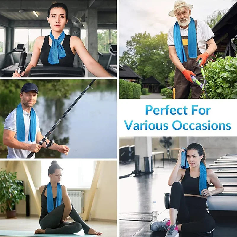 Outdoor Microfiber Quick Drying Sports Cooling Ice Towel Cold Sports Towel Fitness Cool Towel Camping