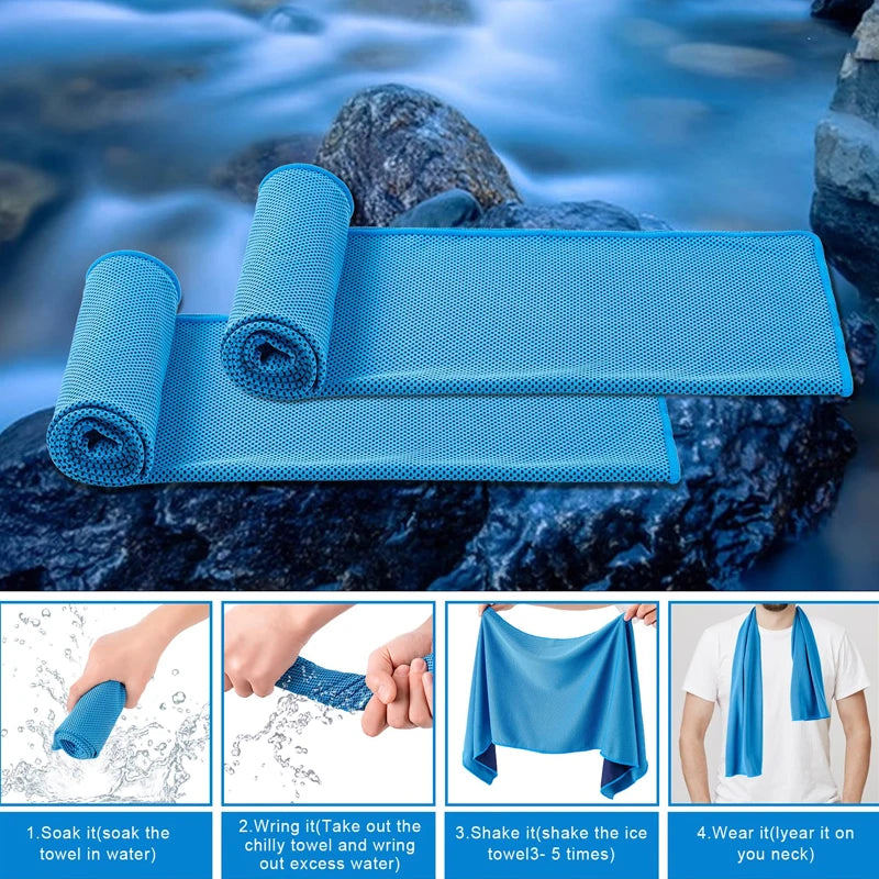 Outdoor Microfiber Quick Drying Sports Cooling Ice Towel Cold Sports Towel Fitness Cool Towel Camping